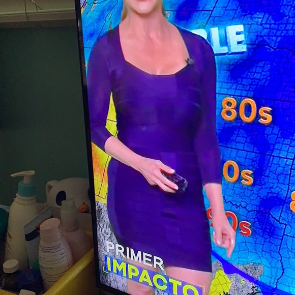 FRENCH CONNECTION BANDAGE BODYCON DRESS BLUE SIZE 6 SIMILAR TO HERVE LEGER - Picture 12 of 12